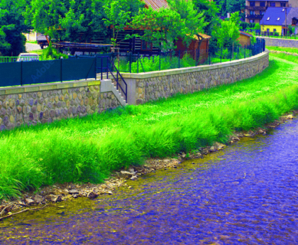 How to build a retaining wall on a river bank